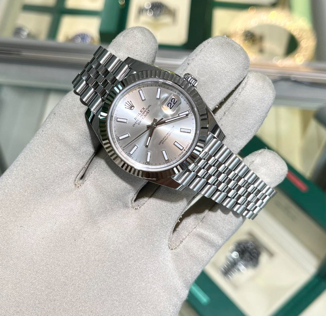 ROLEX DATEJUST JUBILÈE SILVER DIAL