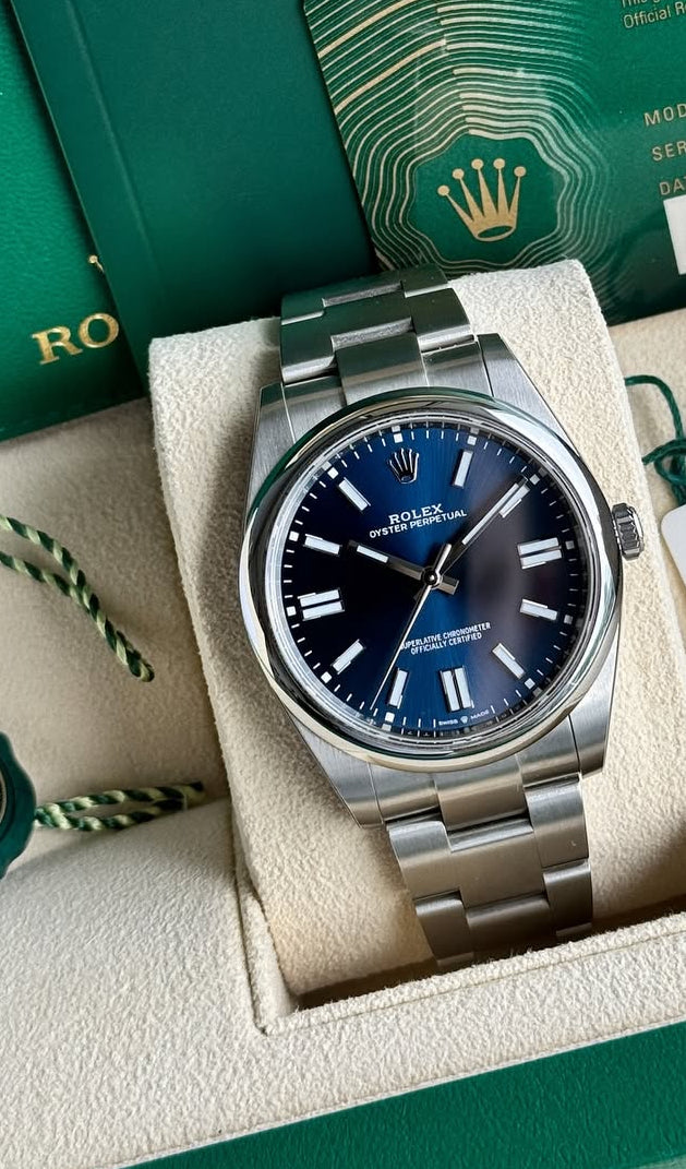 ROLEX OYSTER PERPETUAL BLUE DIAL