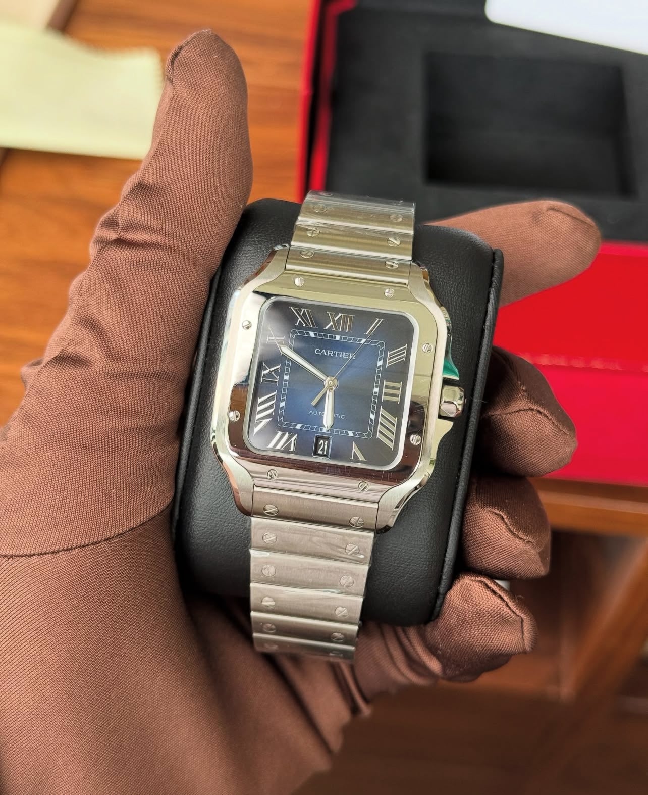 CARTIER SANTOS BLUE DIAL