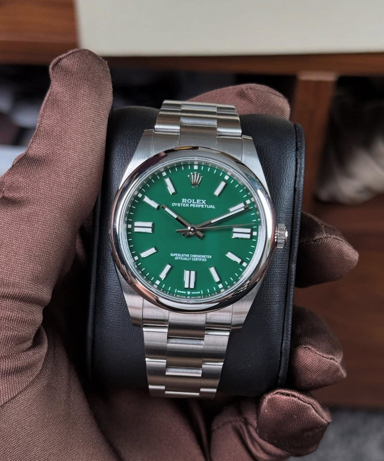 ROLEX OYSTER PERPETUAL GREEN