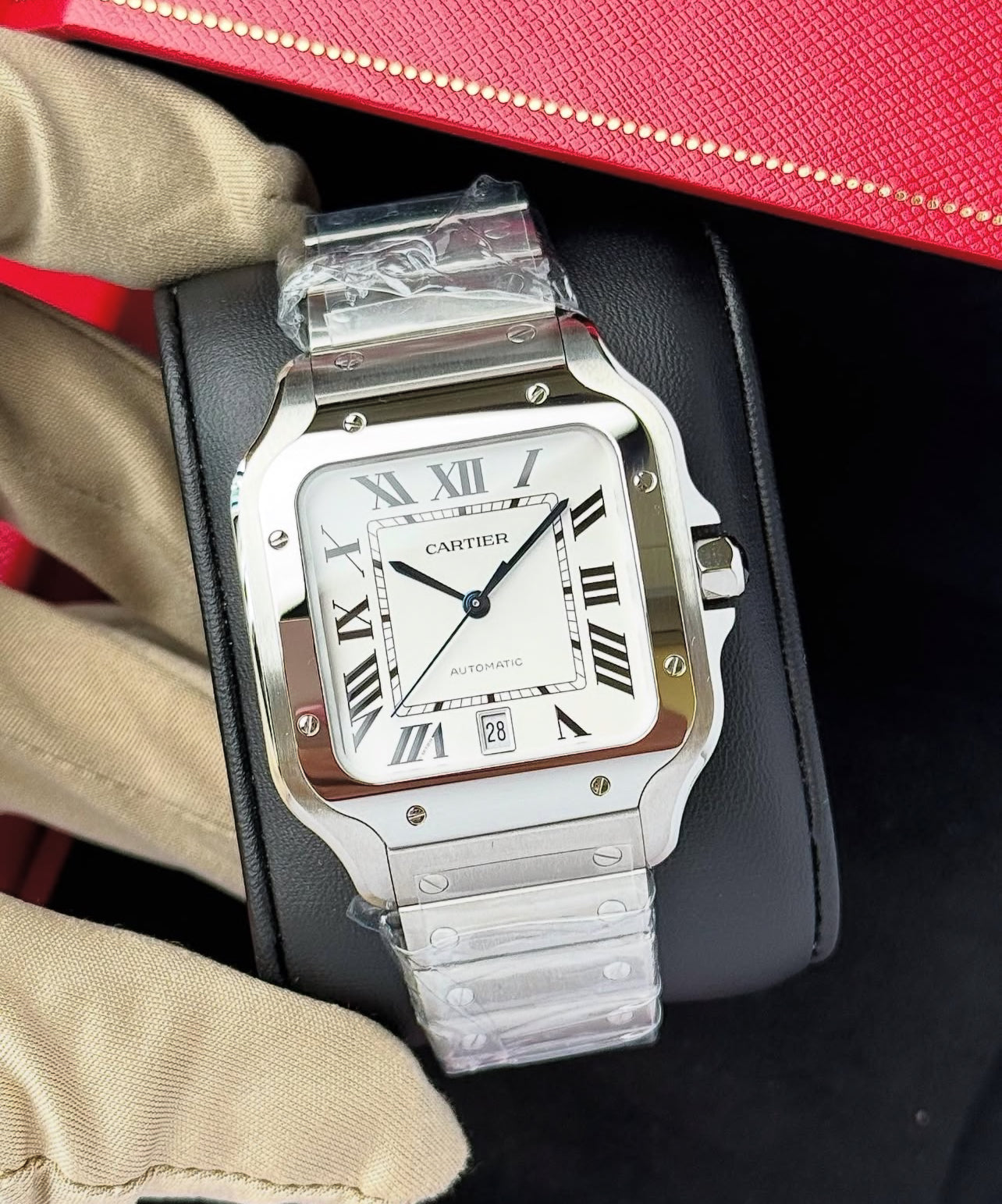 CARTIER SANTOS WHITE DIAL