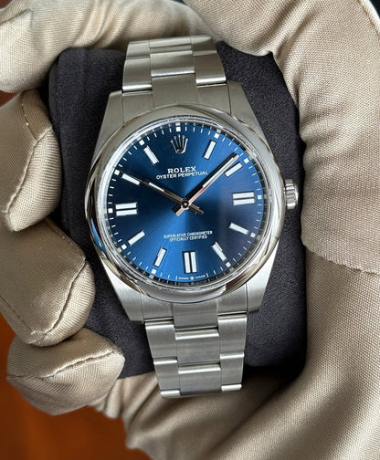 ROLEX OYSTER PERPETUAL BLUE DIAL